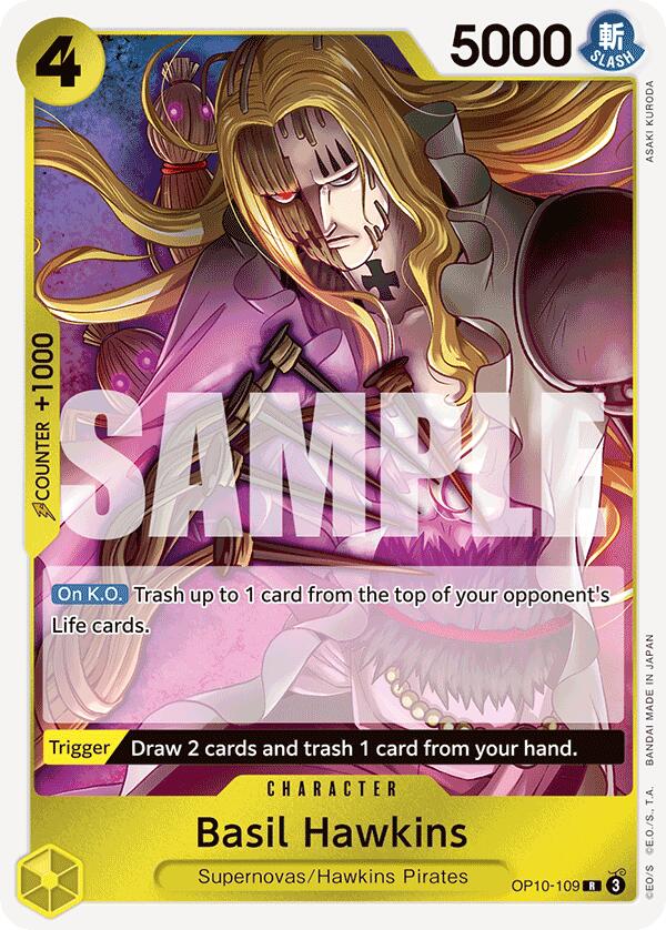 Basil Hawkins OP10-109 Rare OP10 Royal Blood EN - One Piece TCG - NM