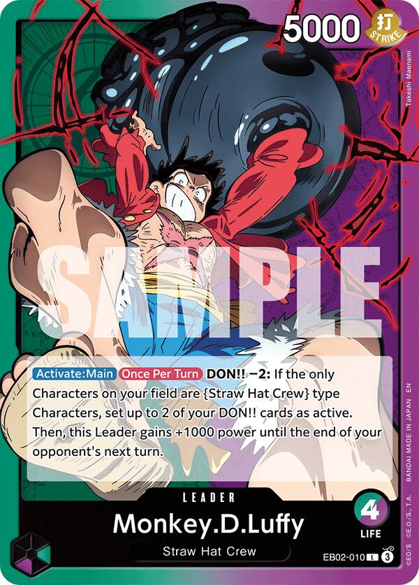 Monkey.D.Luffy EB02-010 Leader EB02 Anime 25th Collection EN - One Piece TCG -NM