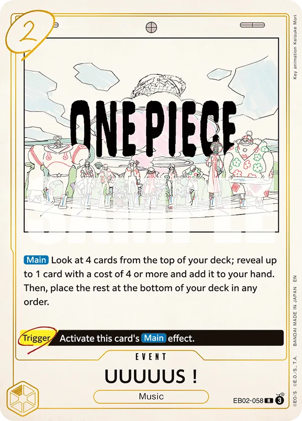 UUUUUS! EB02-058 Rare EB02 Anime 25th Collection ENG- One Piece TCG Card - NM