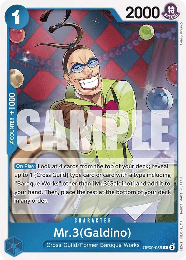 Mr.3 (Galdino) OP09-056 Rare Emperors in the New World One Piece TCG Card NM/M