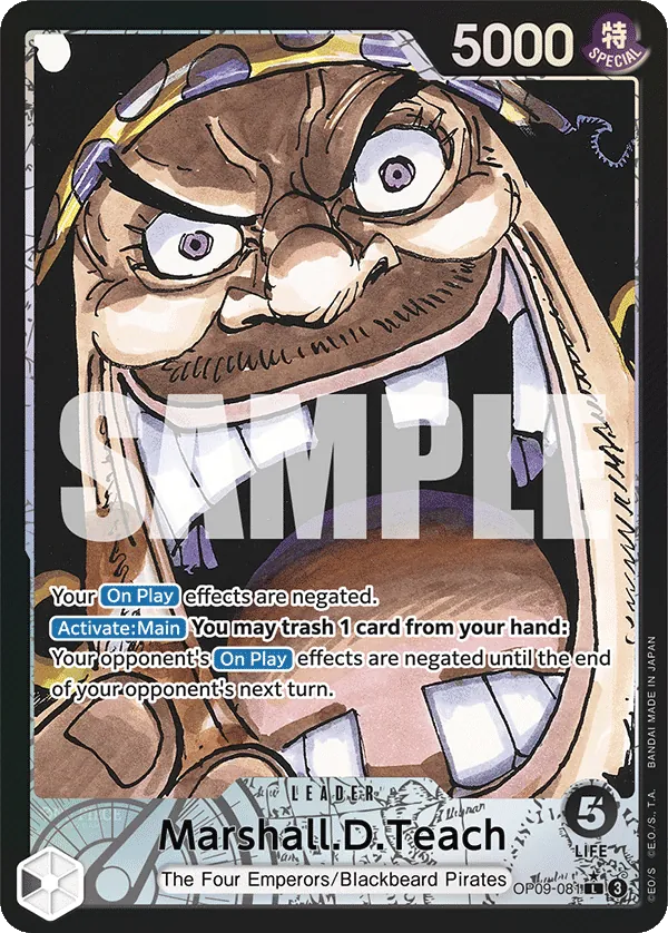 Marshall.D.Teach OP09-081 Alt Art Leader - OP09 EITNW - One Piece TCG - NM