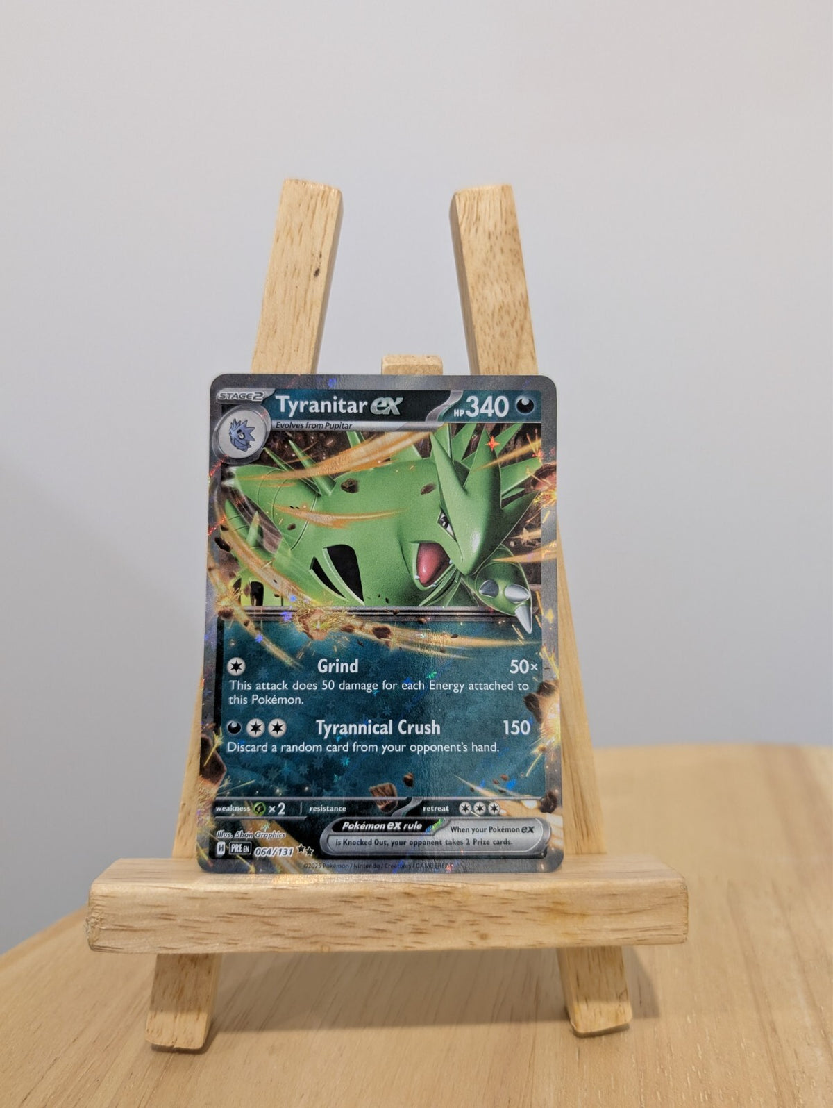 Tyranitar EX 064/131 Double Rare Prismatic Evolutions English Pokémon TCG - NM